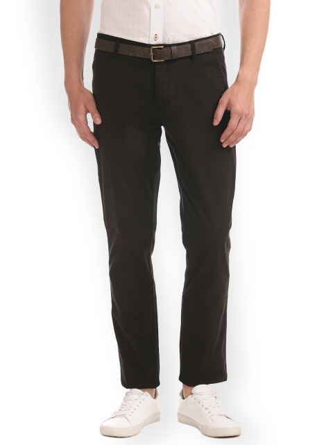 

Arrow Sport Men Black Urban Slim Slim Fit Solid Regular Trousers