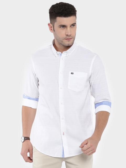 

Arrow Sport Men White Snug Slim Fit Solid Casual Shirt