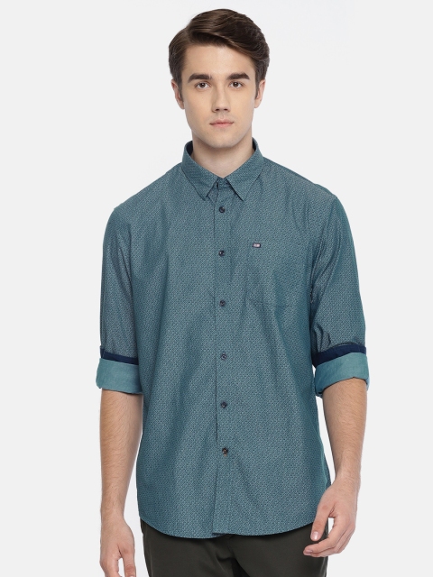

Arrow Sport Men Teal Blue Snug Slim Fit Printed Casual Shirt