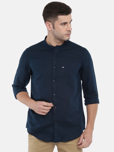 

Arrow Sport Men Navy Snug Slim Fit Solid Casual Shirt, Navy blue