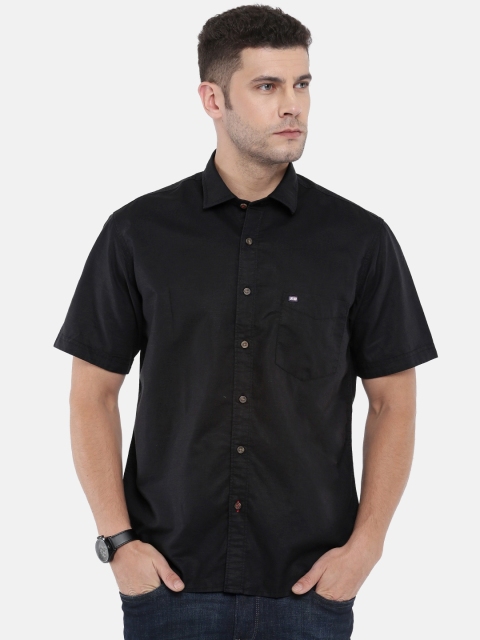 

Arrow Sport Men Black Snug Regular Fit Solid Casual Sustainable Shirts