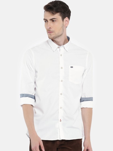 

Arrow Sport Men White Snug Slim Fit Solid Casual Shirt