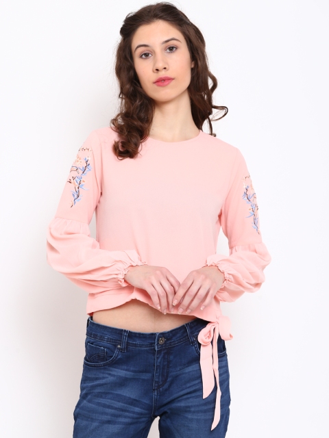

Madame Women Peach-Coloured Solid Top
