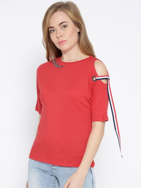 

Madame Women Red Solid Top