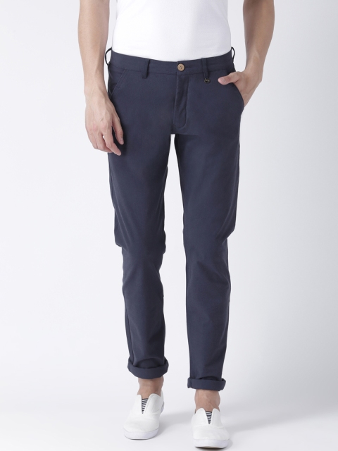 

JUMP USA Men Navy Blue Relaxed Slim Fit Solid Chinos