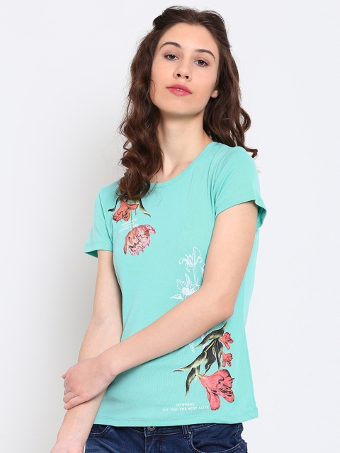 

Madame Women Blue Printed Top
