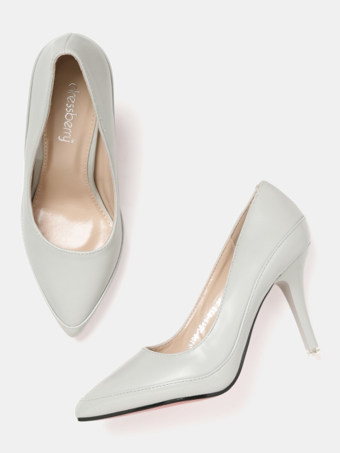 

DressBerry Women Grey Solid Pumps
