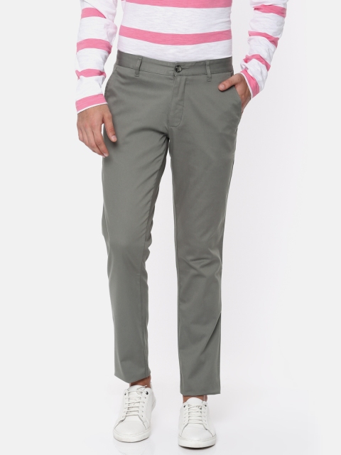 

Parx Men Grey Tapered Fit Solid Regular Trousers