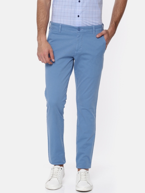 

Parx Men Blue Slim Fit Solid Regular Trousers