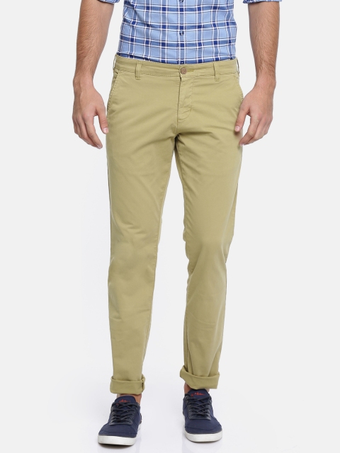 

Parx Men Beige Tapered Fit Solid Chinos