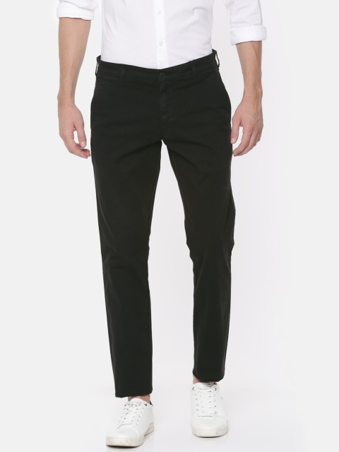 

Parx Men Black Slim Fit Solid Regular Trousers