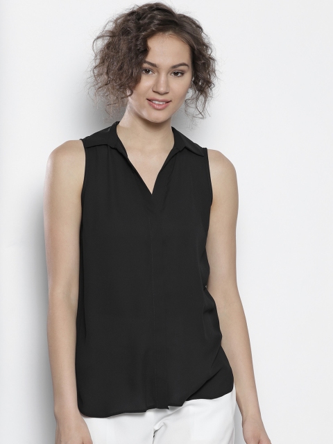 

DOROTHY PERKINS Women Black Regular Fit Solid Casual Shirt