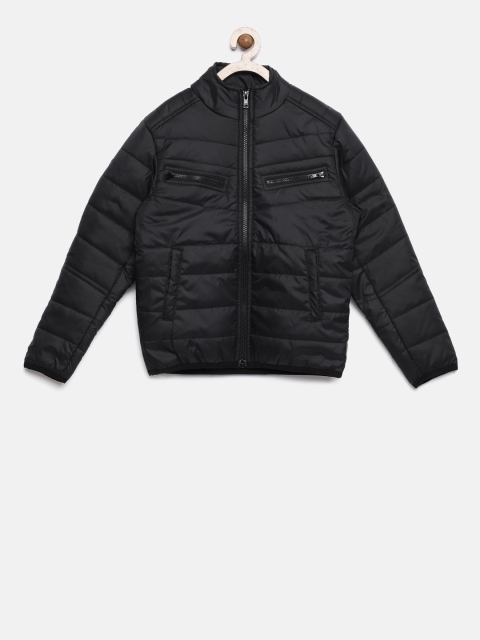 

Flying Machine Boys Black Solid Quilted Jacket