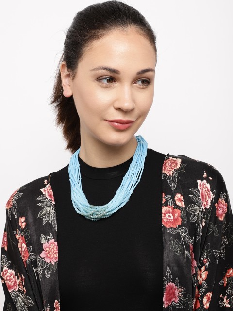 

Ayesha Blue Metal Layered Necklace
