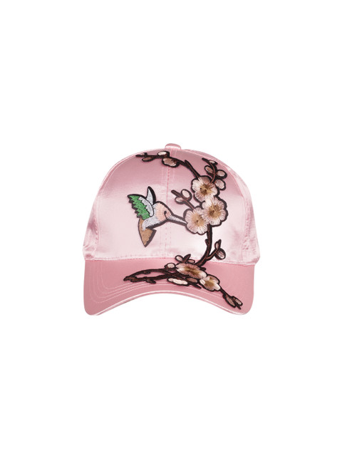 

Ayesha Women Pink Baseball Cap with Applique Detailing