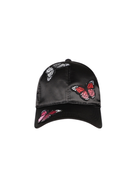 

Ayesha Women Black Applique Baseball Cap