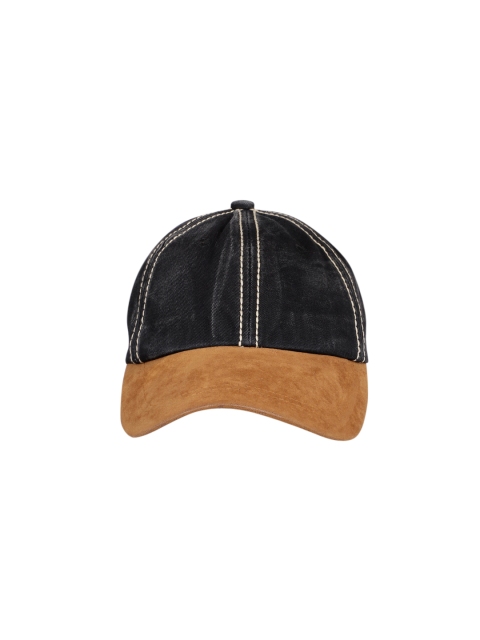 

Ayesha Men Black & Brown Colourblocked Baseball Cap