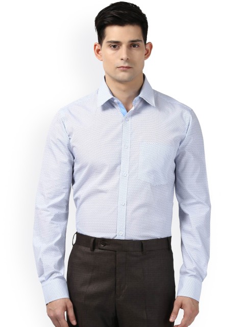 

Next Look Men Blue Slim Fit Self Design Formal Shirt