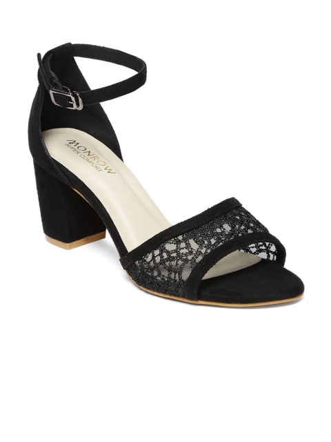 

Monrow Women Black Solid Sandals