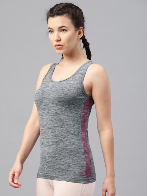 

HRX by Hrithik Roshan Women Grey Solid Tank Top