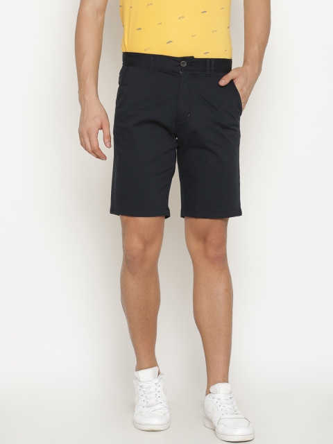

t-base Men Navy Blue Solid Regular Fit Chino Shorts