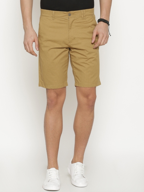 

t-base Men Khaki Printed Regular Fit Chino Shorts