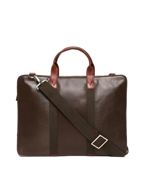 

Holii Men Coffee Brown Handcrafted Textured Natural Leather Messenger Bag