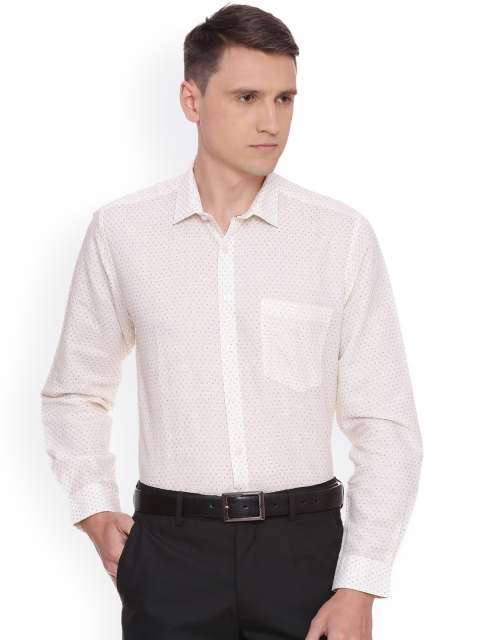 

Van Heusen Men White Slim Fit Printed Formal Shirt