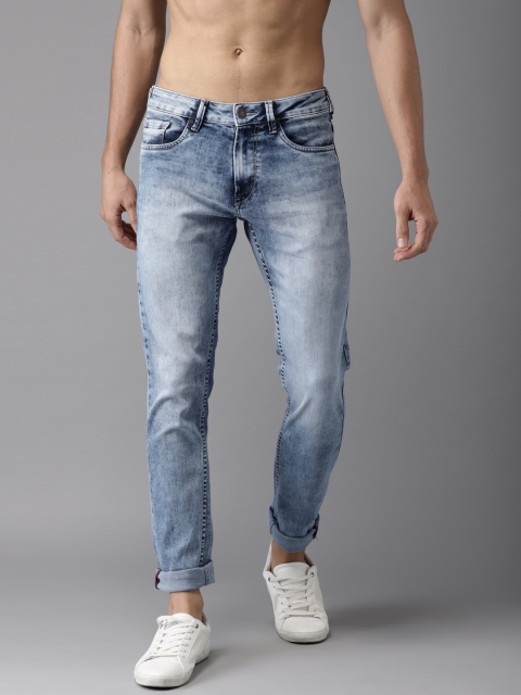 

HERE&NOW Men Blue Slim Fit Mid-Rise Clean Look Stretchable Jeans