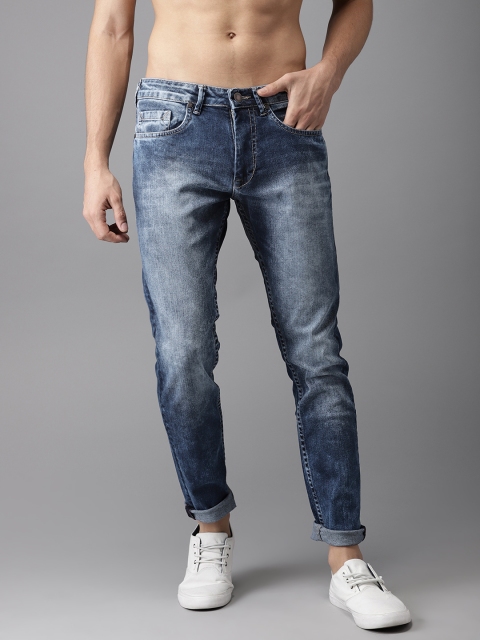 

HERE&NOW Men Blue Slim Fit Mid-Rise Clean Look Stretchable Jeans