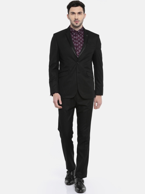 

V Dot Black Slim Fit Single-Breasted Formal Suit
