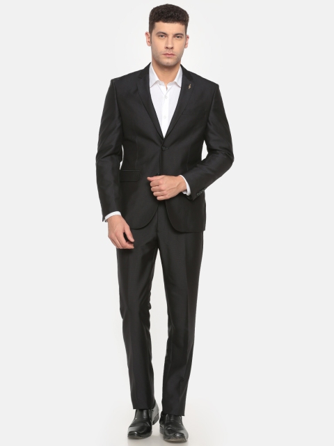 

Van Heusen Men Charcoal Grey Single-Breasted Slim Fit Formal Suit