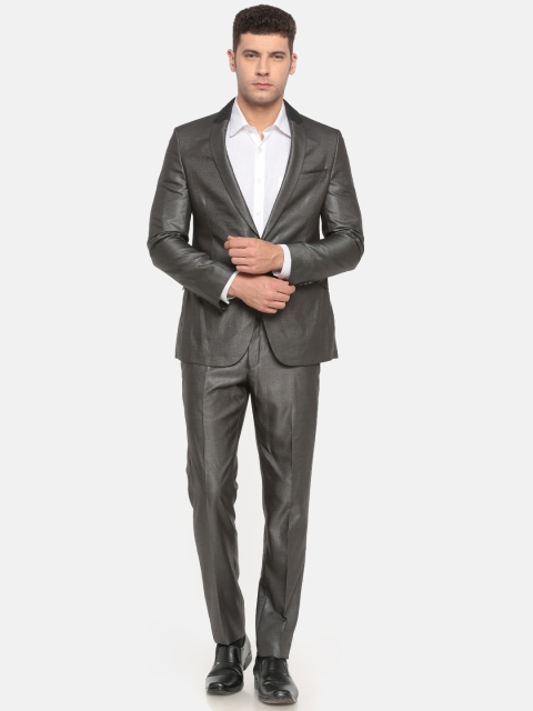 

Van Heusen Men Grey Single-Breasted Ultra Slim Fit Formal Suit