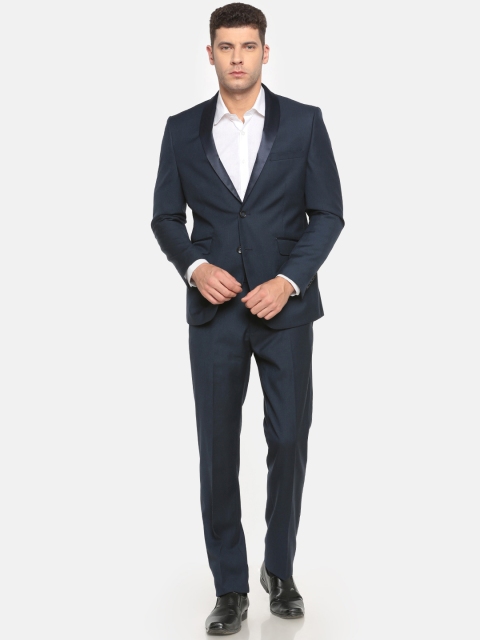

Van Heusen Blue Solid Slim Fit Single-Breasted Formal Suit