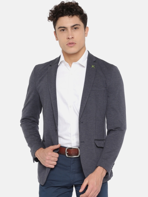 

Van Heusen Sport Blue Solid Single-Breasted Slim Fit Smart Casual Blazer