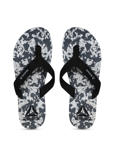 

Reebok Women Grey & White Marble 2.0 Printed Thong Flip-Flops