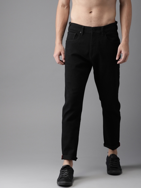 

Moda Rapido Men Black Slim Fit Mid-Rise Cropped Clean Look Stretchable Jeans