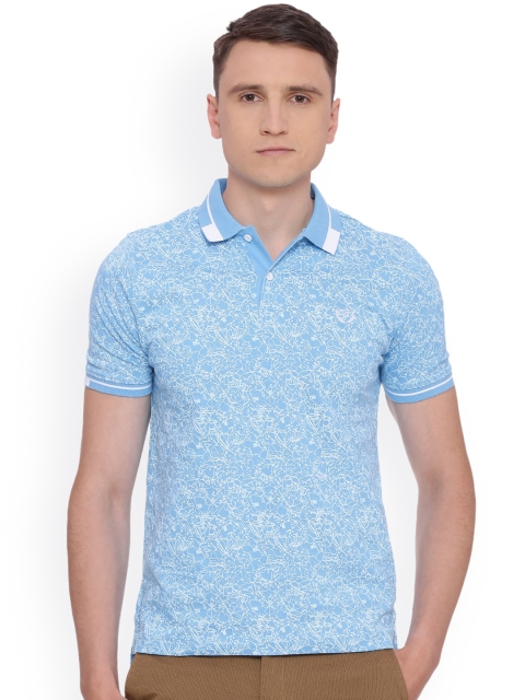 

Van Heusen Sport Men Blue Printed Polo Collar T-shirt