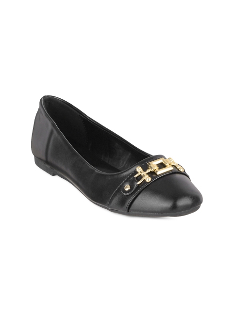 

SHUZ TOUCH Women Black Solid Ballerinas