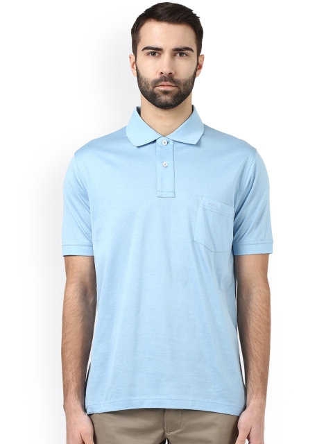 

ColorPlus Men Blue Solid Polo Collar T-shirt