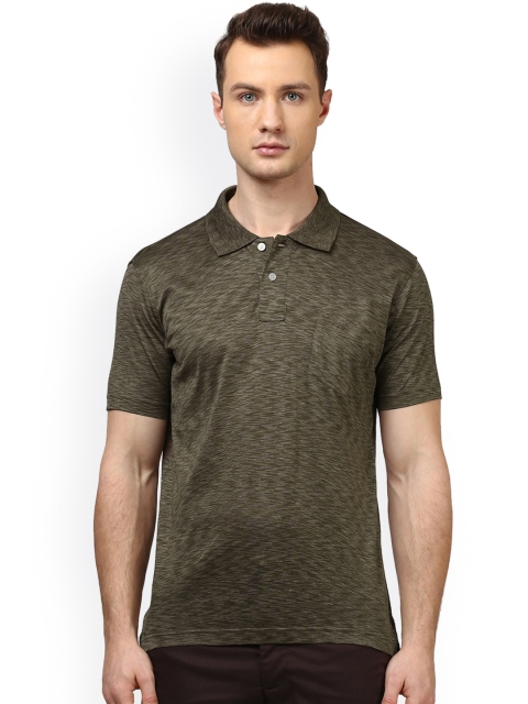 

ColorPlus Men Green Solid Polo Collar T-shirt