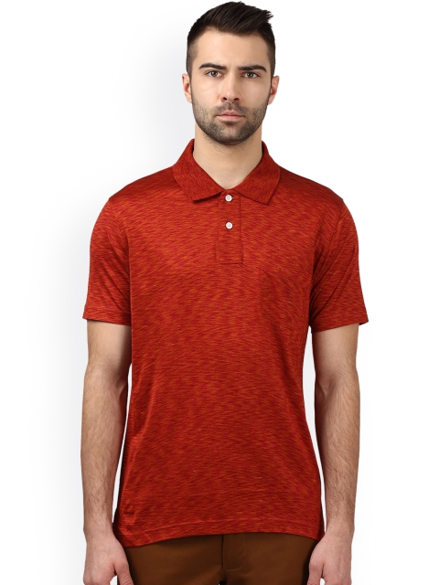 

ColorPlus Men Brown Solid Polo Collar T-shirt