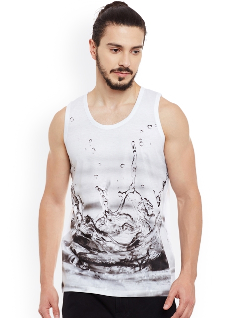 

Wear Your Mind Men White Printed Round Neck T-shirt