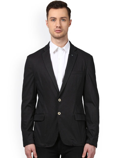 

Park Avenue Black Single-Breasted Slim Fit Blazer