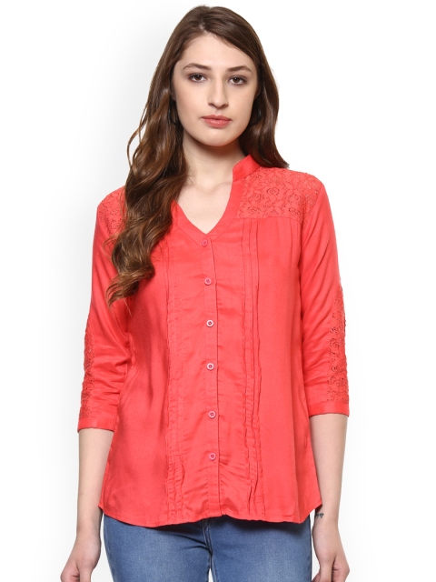 

Hapuka Women Pink Solid Shirt Style Top