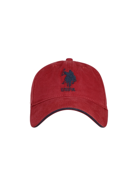 

U.S. Polo Assn. Men Maroon Solid Baseball Cap