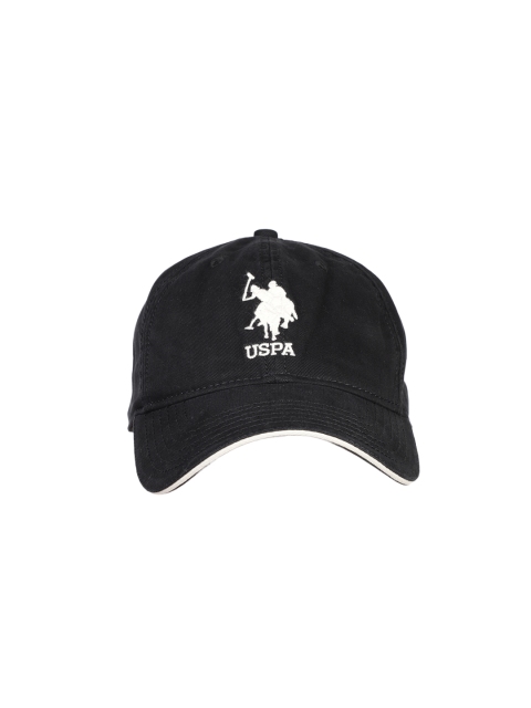 

U.S. Polo Assn. Men Black Solid Baseball Cap