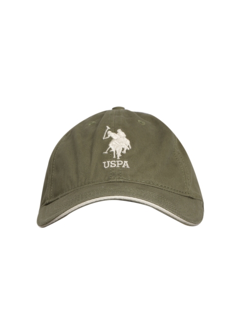 

U.S. Polo Assn. Men Olive Green Solid Baseball Cap