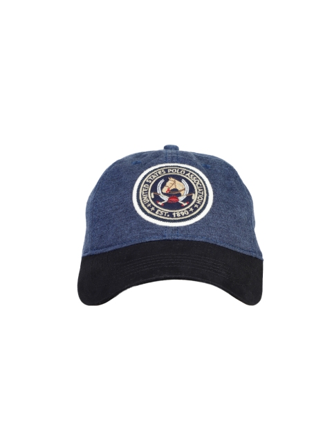 

U.S. Polo Assn. Men Blue & Black Colourblocked Baseball Cap