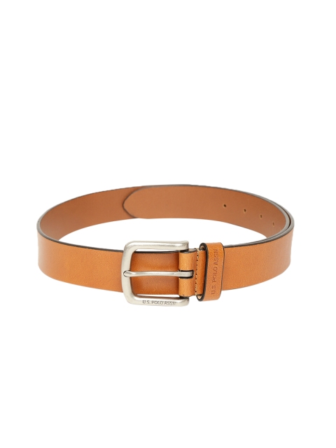 

U.S. Polo Assn. Men Tan Brown Leather Solid Belt